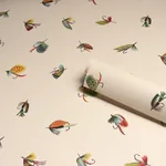 FLY FISHING IVORY Schumacher Wallpaper wallpaper - SKU 5016990