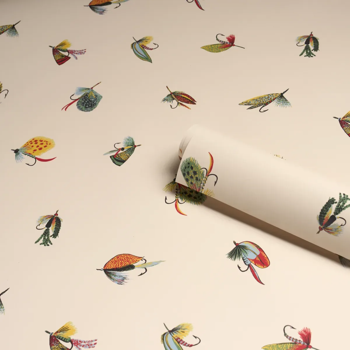 FLY FISHING IVORY Schumacher Wallpaper wallpaper - SKU 5016990