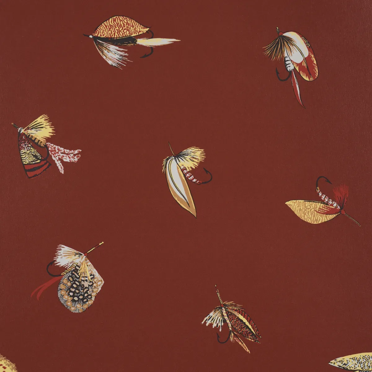 FLY FISHING RUSSET Schumacher Wallpaper wallpaper - SKU 5016992