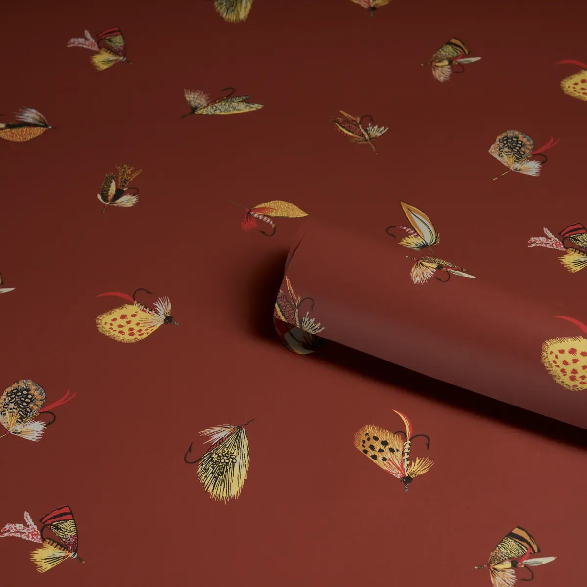FLY FISHING RUSSET Schumacher Wallpaper wallpaper - SKU 5016992