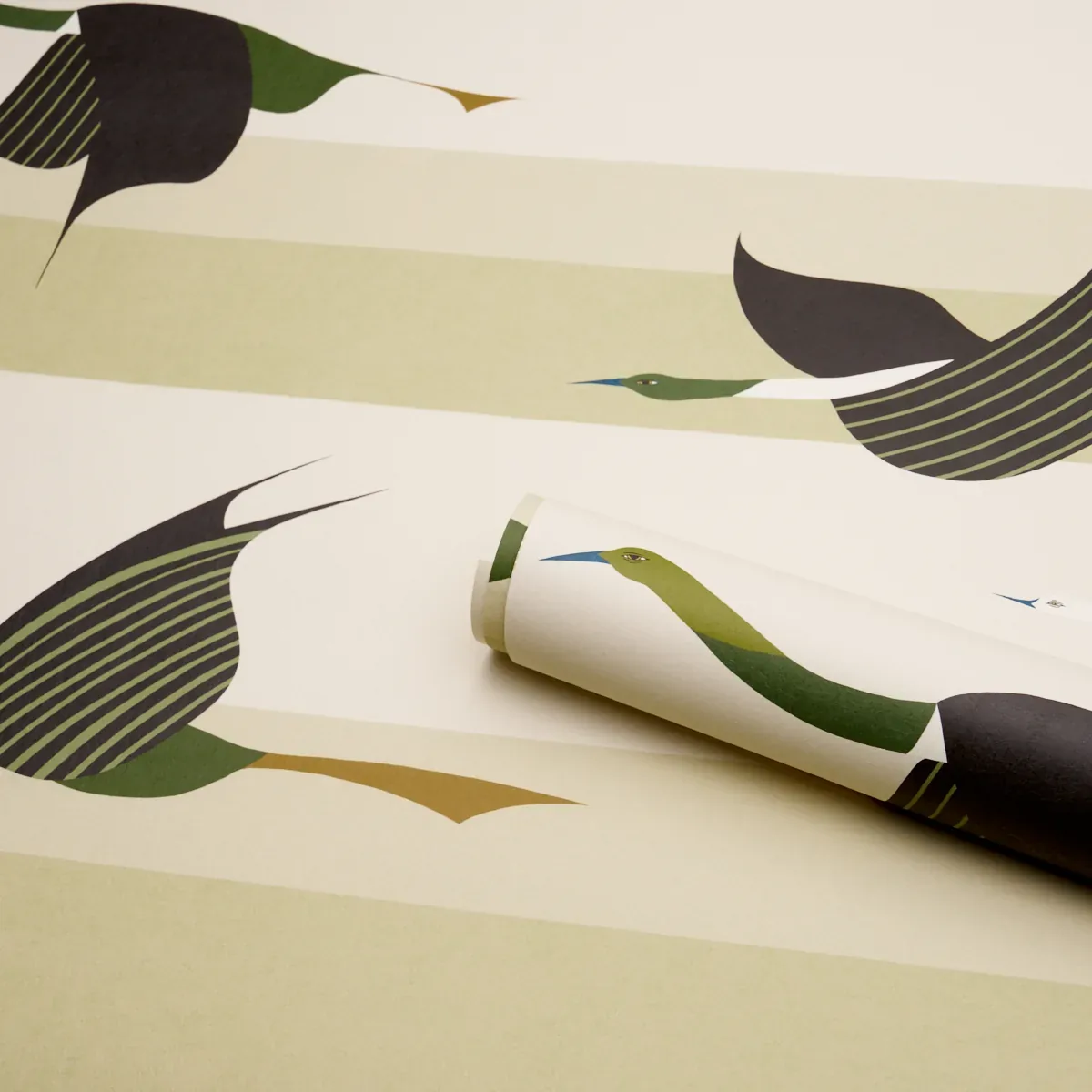 FLYING WEST GREEN Schumacher Wallpaper wallpaper - SKU 5015853