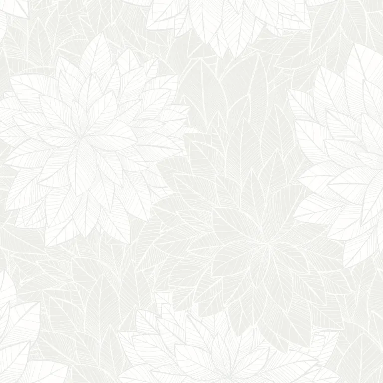 Schumacher FOLIAGE wallpaper, color WHITE, SKU 7186