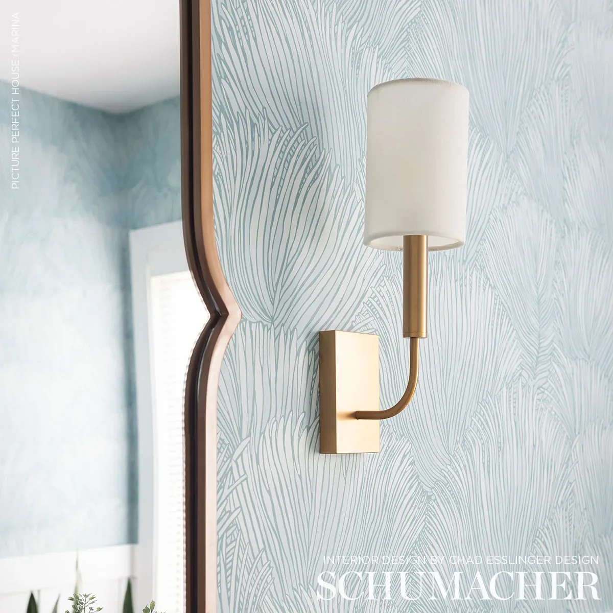 FONDALE - AQUA Schumacher Wallpaper | Wallpaper Twins FONDALE AQUA Schumacher Wallpaper wallpaper - SKU 5012651