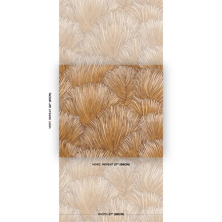 Schumacher FONDALE wallpaper, color GOLD, SKU 5012653