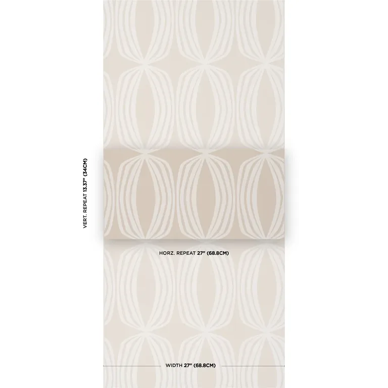 Schumacher FONTANA wallpaper, color BIRCH, SKU 5016120