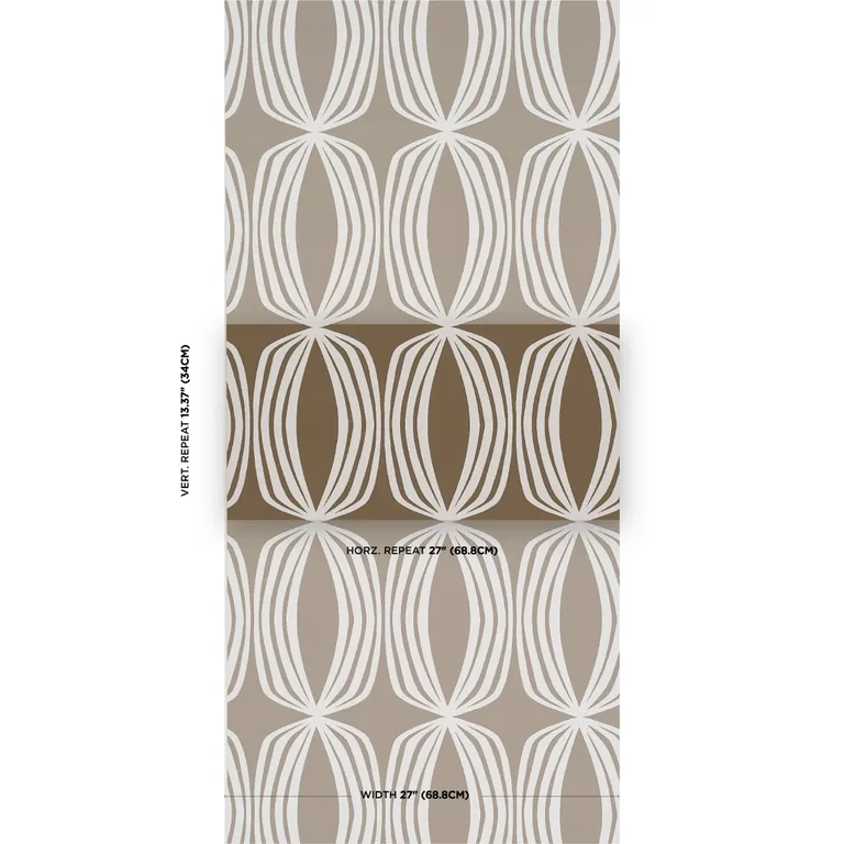 Schumacher FONTANA wallpaper, color PEAT, SKU 5016121