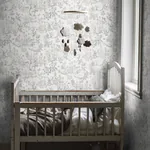 FOREST FRIENDS - IVORY Schumacher Wallpaper | Wallpaper Twin FOREST FRIENDS IVORY Schumacher Wallpaper wallpaper - SKU 7478