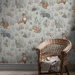 FOREST FRIENDS MURAL MULTI Schumacher Wallpaper wallpaper - SKU 7480