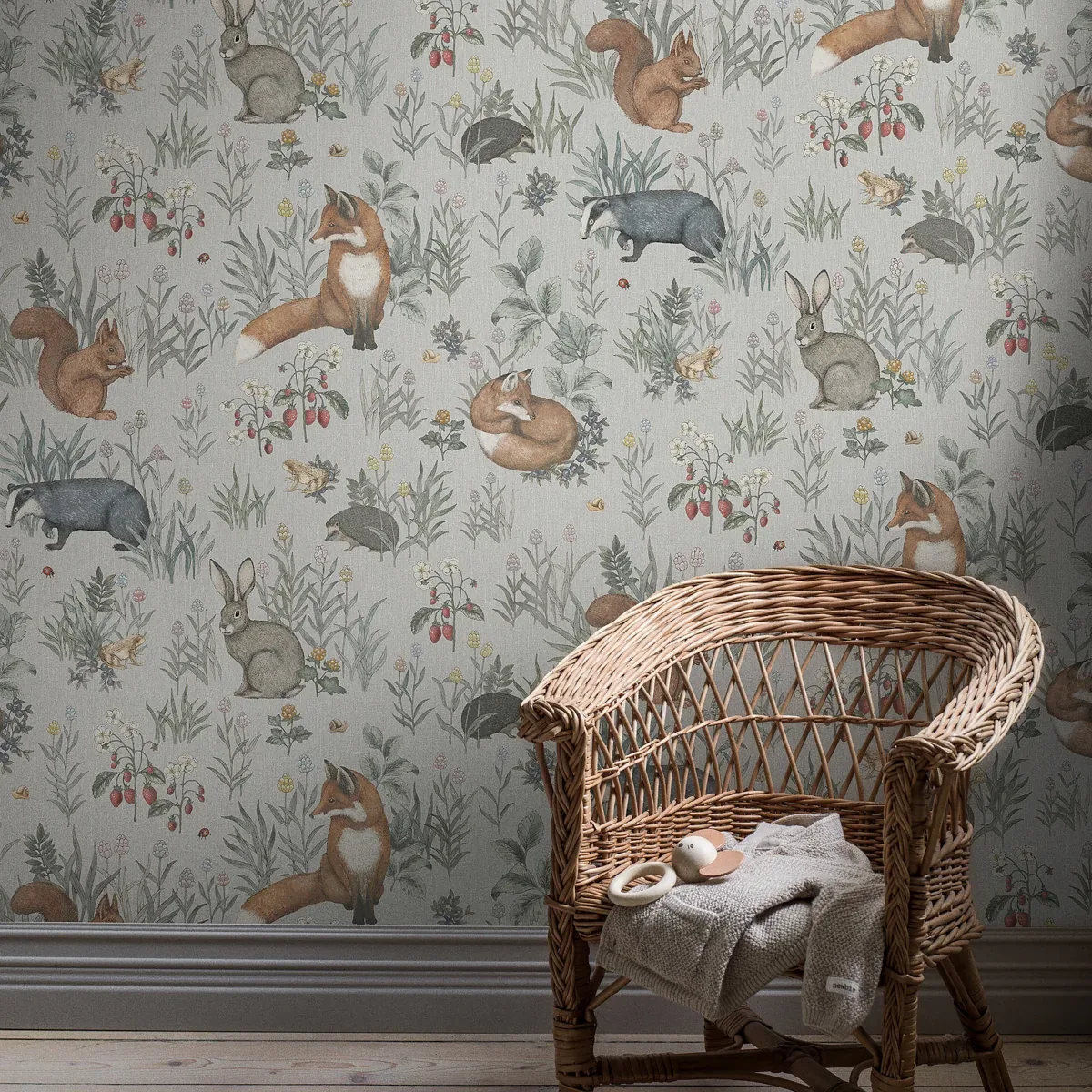 FOREST FRIENDS MURAL MULTI Schumacher Wallpaper wallpaper - SKU 7480