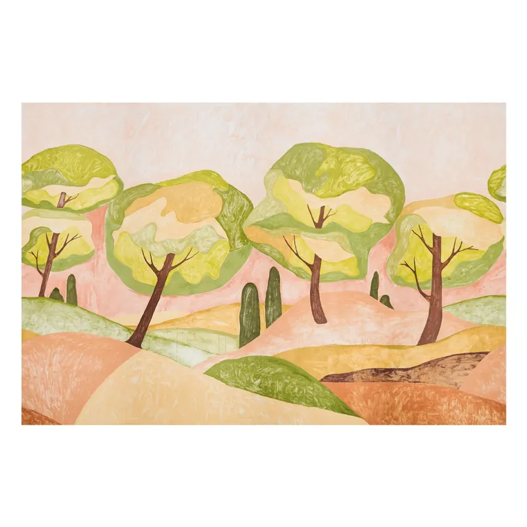 Schumacher FOREST HILLS PANEL SET wallpaper, color SUNSET, SKU 5014651