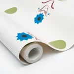 FORGET ME DOTS BLUE & PLUM Schumacher Wallpaper wallpaper - SKU 5015882