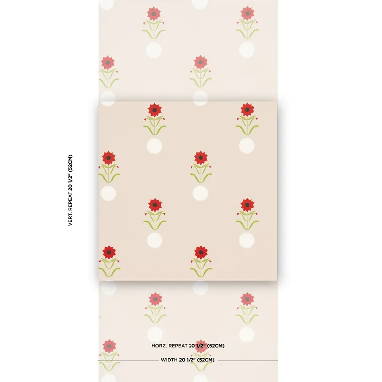 Schumacher FORGET ME DOTS wallpaper, color NEUTRAL, SKU 5015880