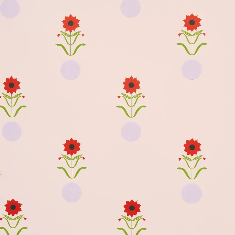 Schumacher FORGET ME DOTS wallpaper, color PINK, SKU 5015881