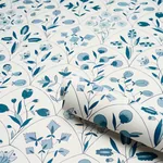 FRANCES SCALLOP FLORAL - BLUES Schumacher Wallpaper | Wallpa FRANCES SCALLOP FLORAL BLUES Schumacher Wallpaper wallpaper - SKU 5015962
