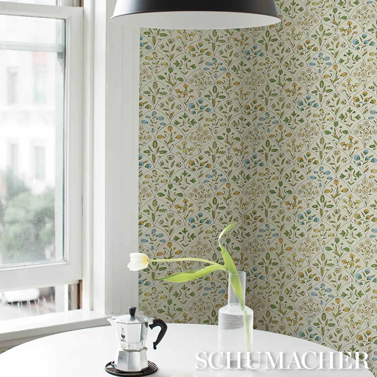 FRANCES SCALLOP FLORAL - DOCUMENT Schumacher Wallpaper | Wal FRANCES SCALLOP FLORAL DOCUMENT Schumacher Wallpaper wallpaper - SKU 5015961