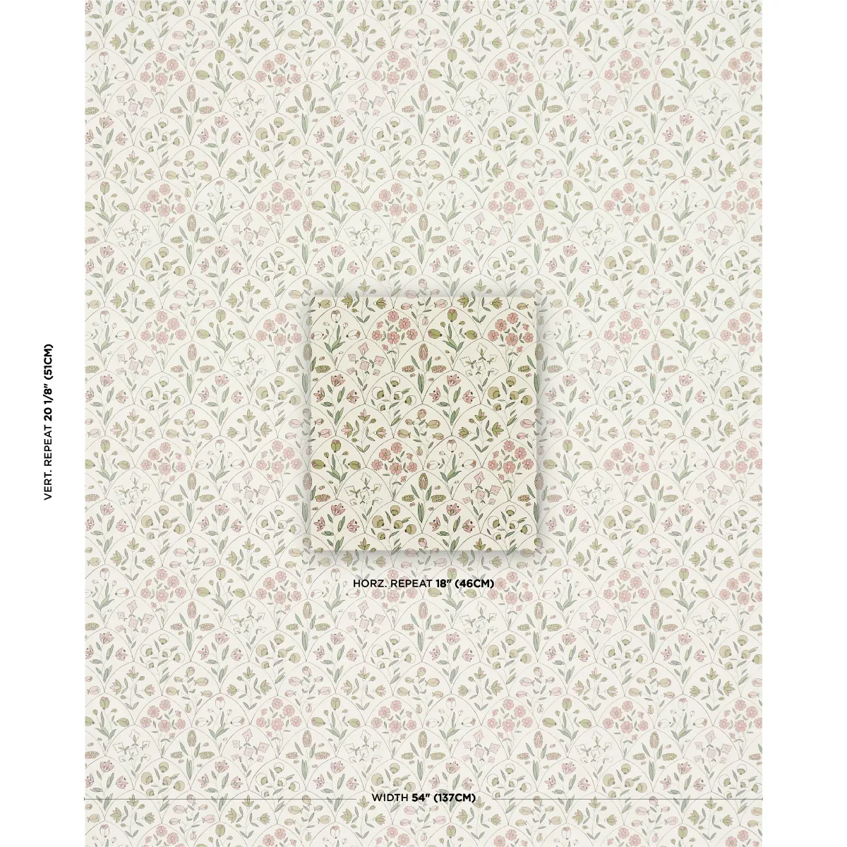 FRANCES SCALLOP FLORAL room view