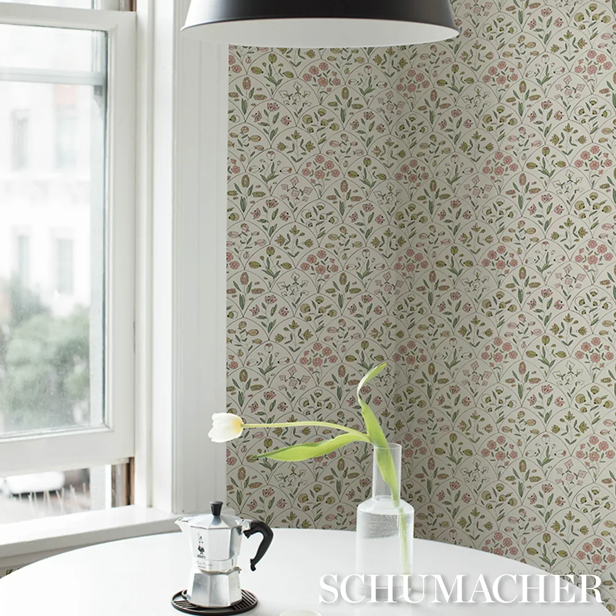 FRANCES SCALLOP FLORAL - PETAL Schumacher Wallpaper | Wallpa FRANCES SCALLOP FLORAL PETAL Schumacher Wallpaper wallpaper - SKU 5015960