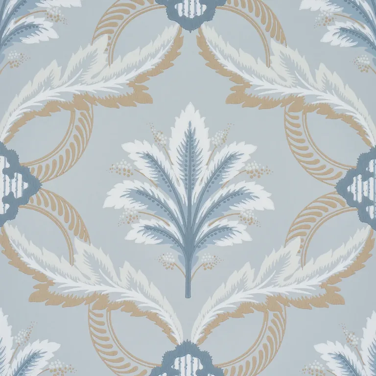 Schumacher FRONT WALTZ wallpaper, color LIGHT BLUE, SKU 5013152