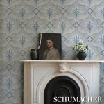 FRONT WALTZ LIGHT BLUE Schumacher Wallpaper wallpaper - SKU 5013152