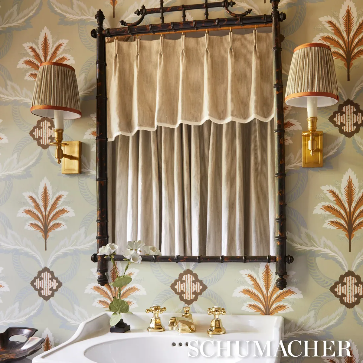 FRONT WALTZ SAGE Schumacher Wallpaper wallpaper - SKU 5013150