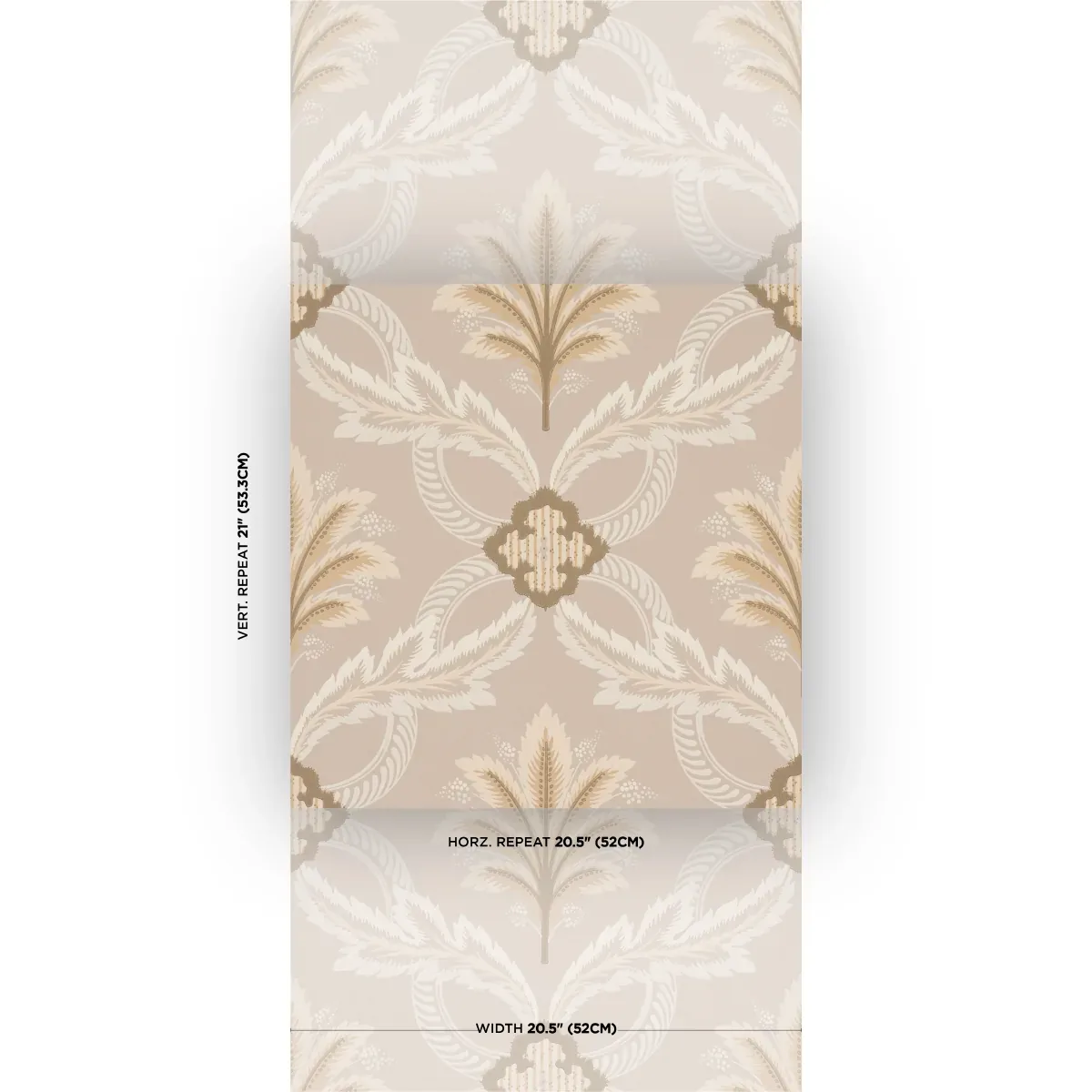 FRONT WALTZ TAUPE Schumacher Wallpaper wallpaper - SKU 5013153