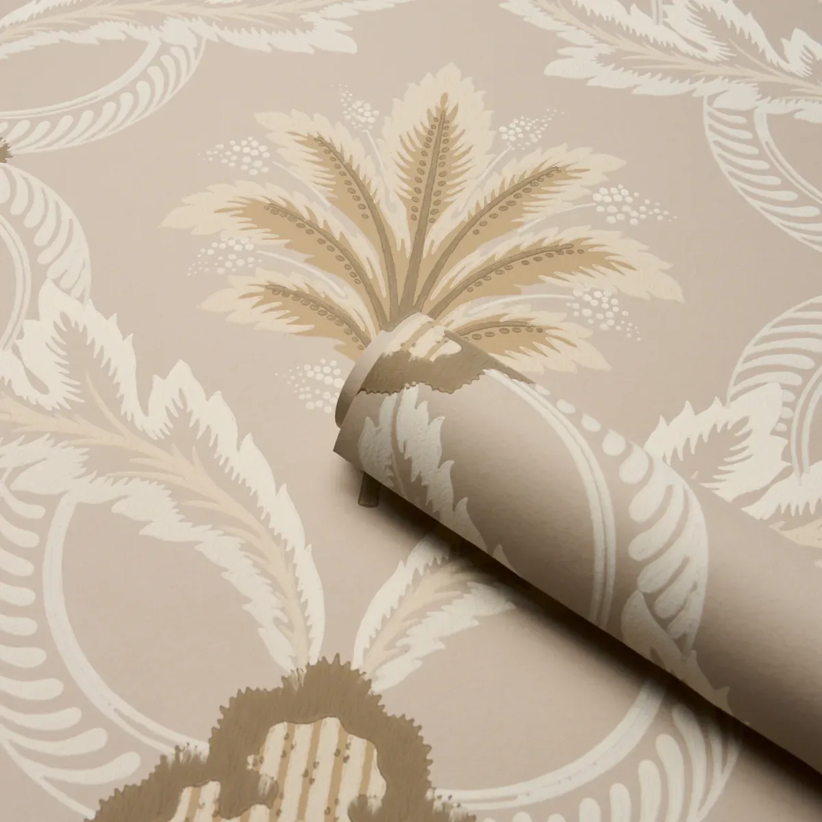 FRONT WALTZ TAUPE Schumacher Wallpaper wallpaper - SKU 5013153