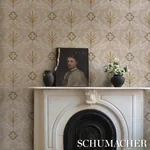 FRONT WALTZ TAUPE Schumacher Wallpaper wallpaper - SKU 5013153