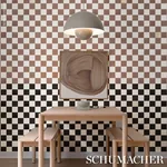 Gambit Panel COCOA & CHARCOAL Schumacher Wallpaper wallpaper - SKU 5014263