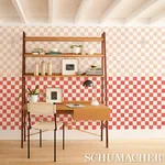 GAMBIT PANEL EARTHY PINK & RED Schumacher Wallpaper wallpaper - SKU 5014265