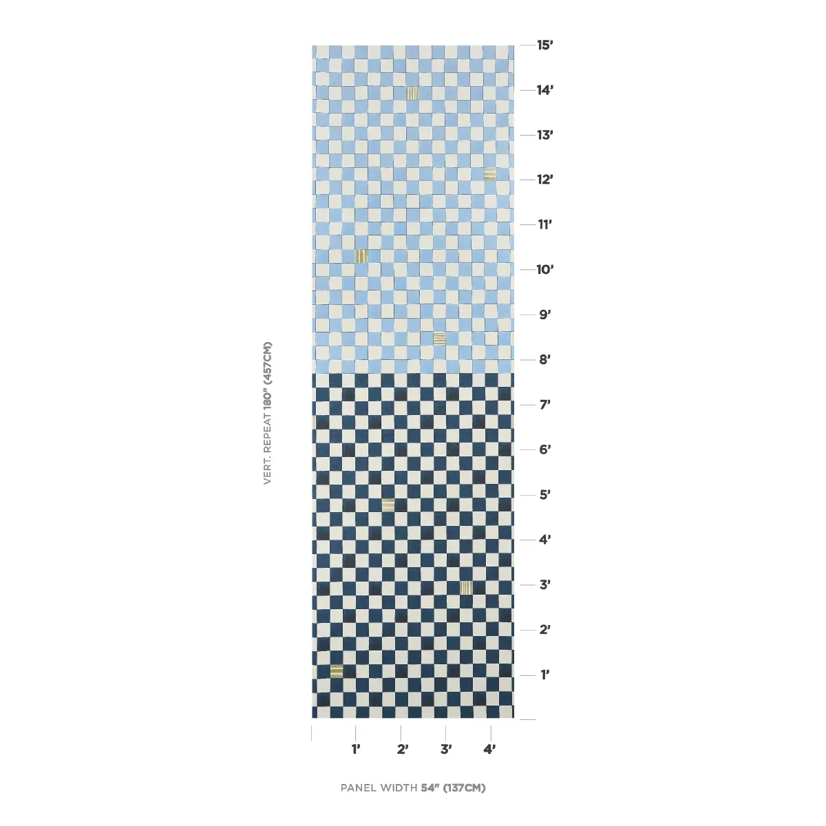Gambit Panel SKY & DEEP NAVY Schumacher Wallpaper wallpaper - SKU 5014261