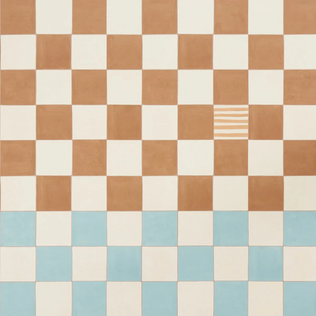 Gambit Panel - TEAL & EARTHY BROWN Schumacher Wallpaper | Wa Gambit Panel TEAL & EARTHY BROWN Schumacher Wallpaper wallpaper - SKU 5014260