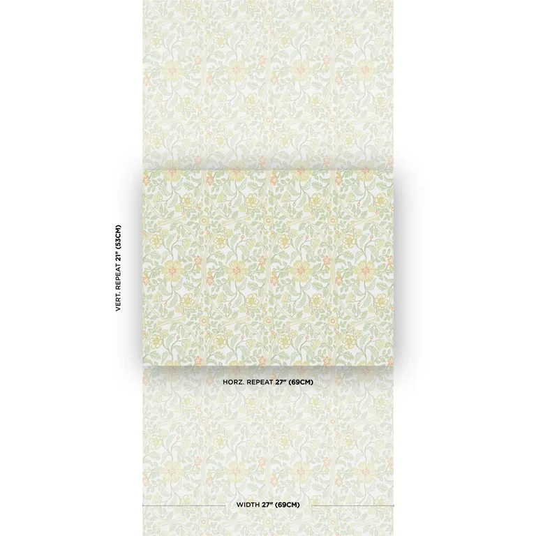 Schumacher GARDEN GUILD wallpaper, color MARIGOLD, SKU 5016271