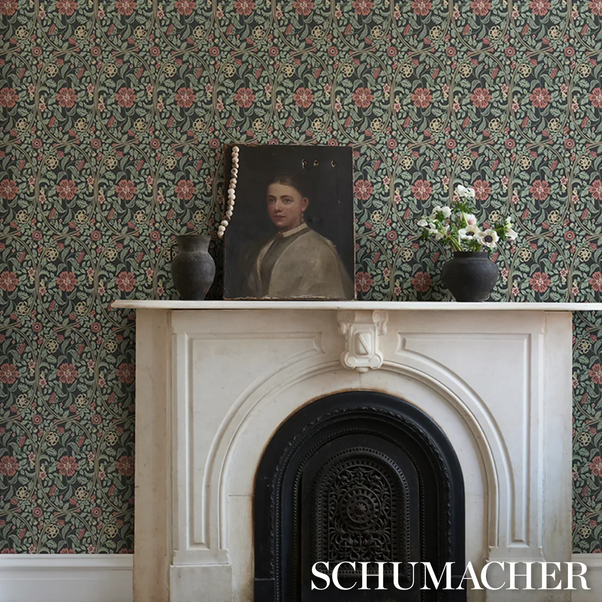 GARDEN GUILD MIDNIGHT Schumacher Wallpaper wallpaper - SKU 5016270