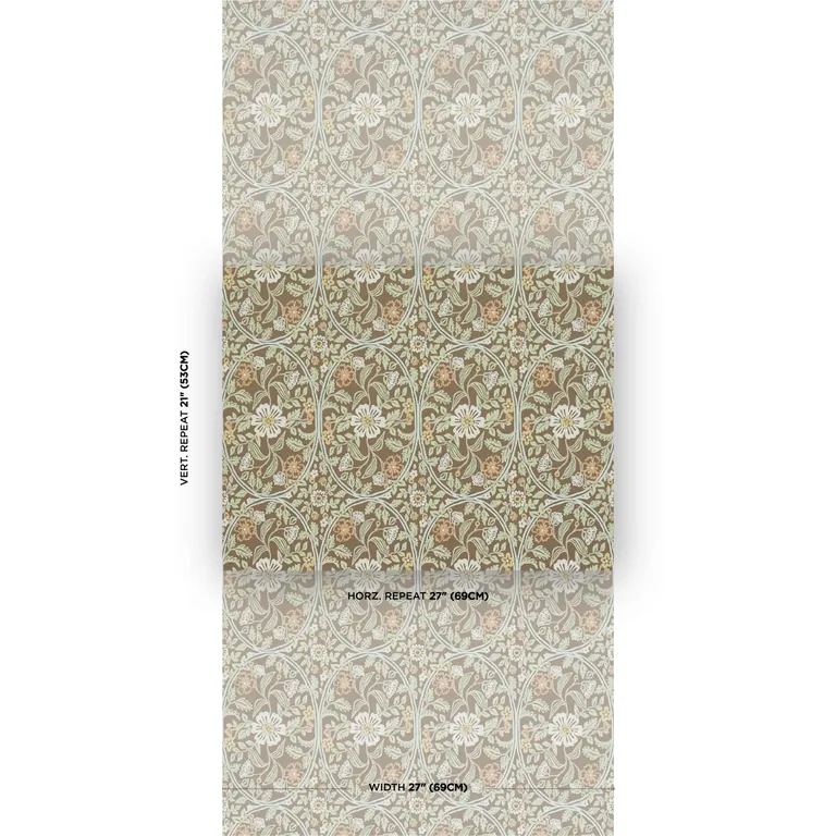 Schumacher GARDEN GUILD wallpaper, color SAGE, SKU 5016272