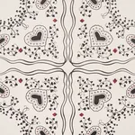 GARDEN OF HEARTS BLACK & IVORY Schumacher Wallpaper wallpaper - SKU 5017860