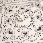 GARDEN OF HEARTS BLACK & IVORY Schumacher Wallpaper wallpaper - SKU 5017860
