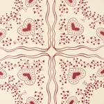 GARDEN OF HEARTS RED Schumacher Wallpaper wallpaper - SKU 5017861