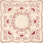 GARDEN OF HEARTS RED Schumacher Wallpaper wallpaper - SKU 5017861