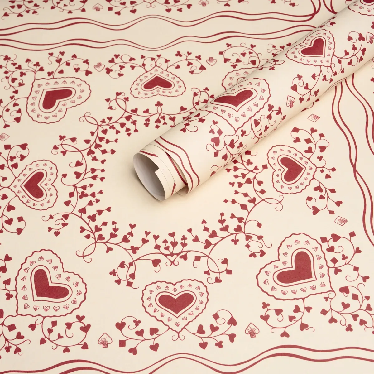 GARDEN OF HEARTS RED Schumacher Wallpaper wallpaper - SKU 5017861