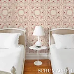 GARDEN OF HEARTS RED Schumacher Wallpaper wallpaper - SKU 5017861