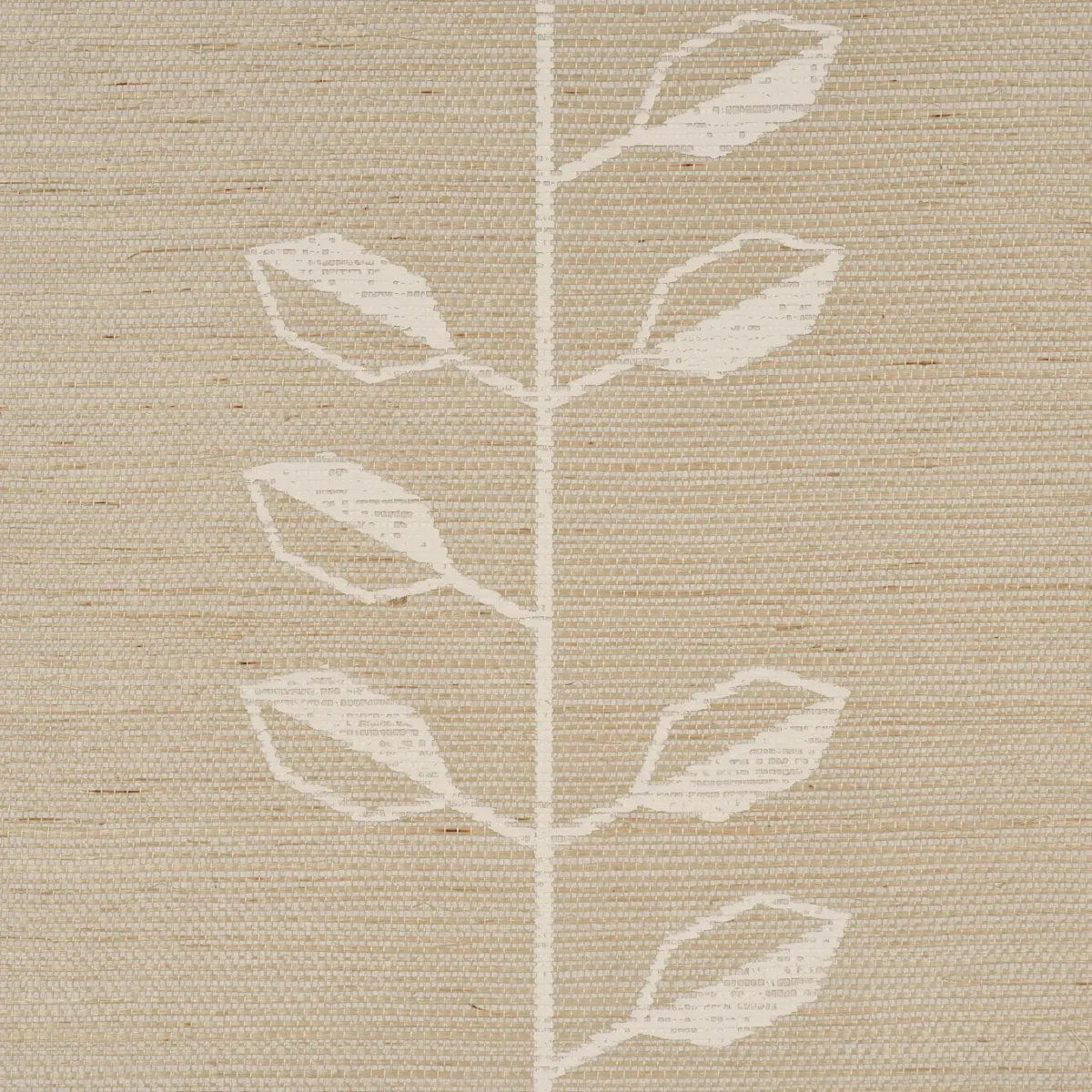 GEO LEAF SISAL BONE & WHITE Schumacher Wallpaper wallpaper - SKU 5016700