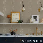GEO LEAF SISAL BONE & WHITE Schumacher Wallpaper wallpaper - SKU 5016700