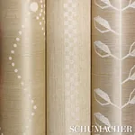 GEO LEAF SISAL BONE & WHITE Schumacher Wallpaper wallpaper - SKU 5016700