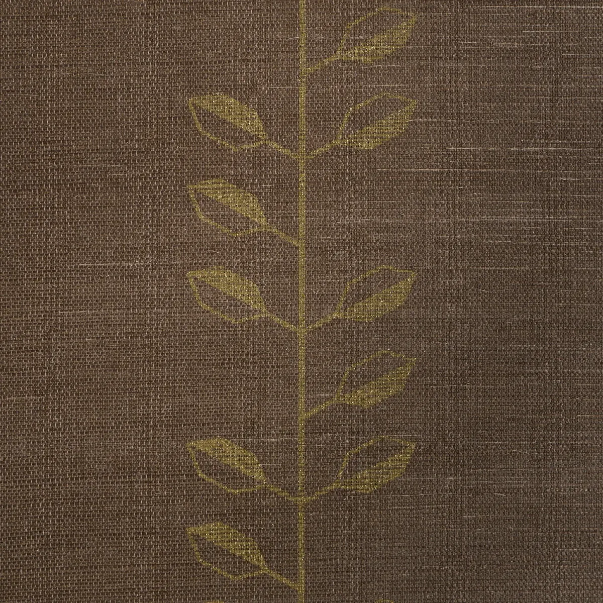 GEO LEAF SISAL METALLIC GOLD & SEPIA Schumacher Wallpaper wallpaper - SKU 5016701