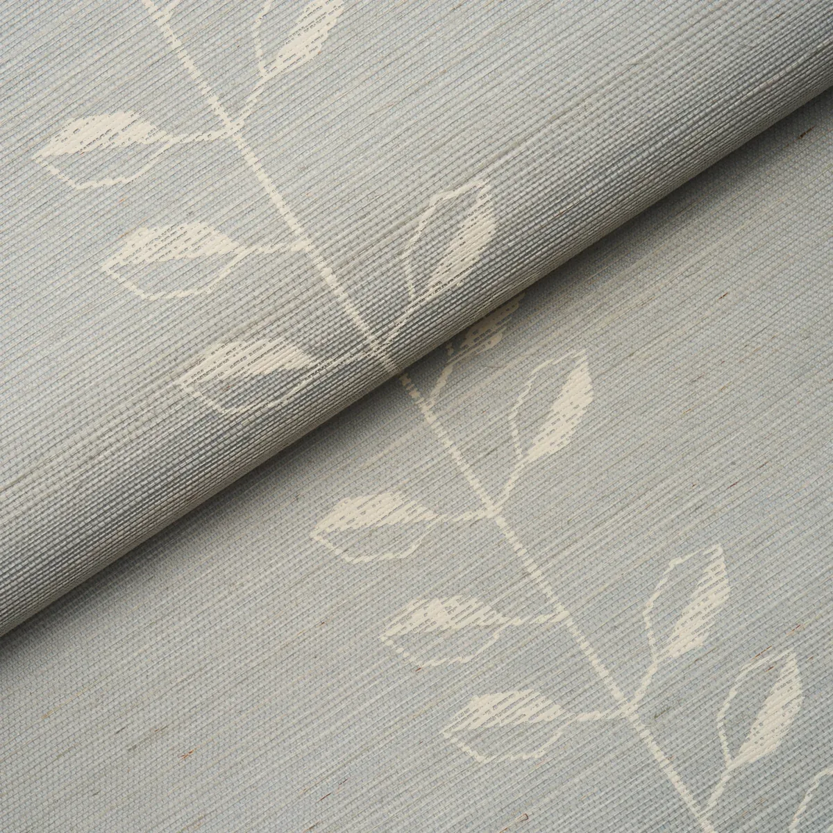 GEO LEAF SISAL MINERAL & IVORY Schumacher Wallpaper wallpaper - SKU 5016702