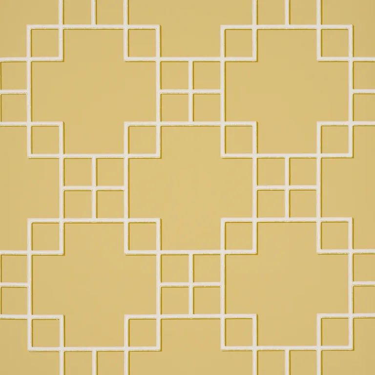 Schumacher GEORGETTE TRELLIS wallpaper, color BUTTERCUP, SKU 5016500