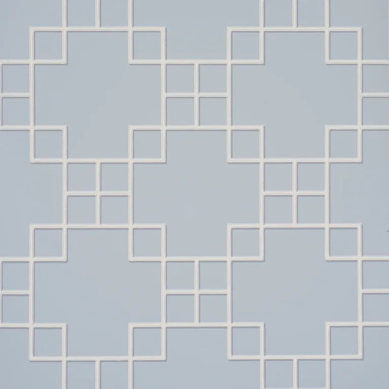 Schumacher GEORGETTE TRELLIS wallpaper, color LIGHT BLUE, SKU 5016501