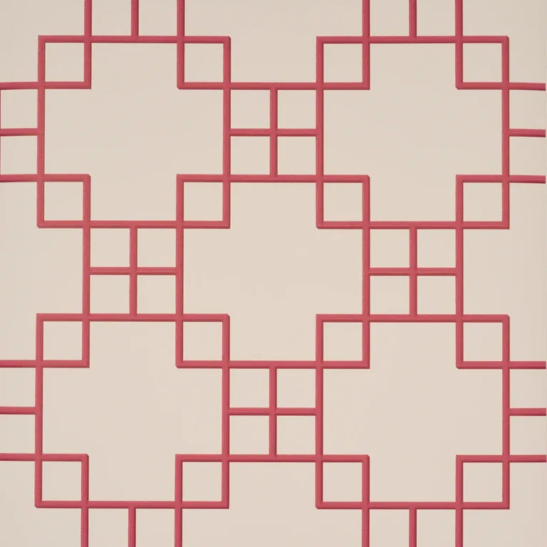 Schumacher GEORGETTE TRELLIS wallpaper, color RED, SKU 5016502