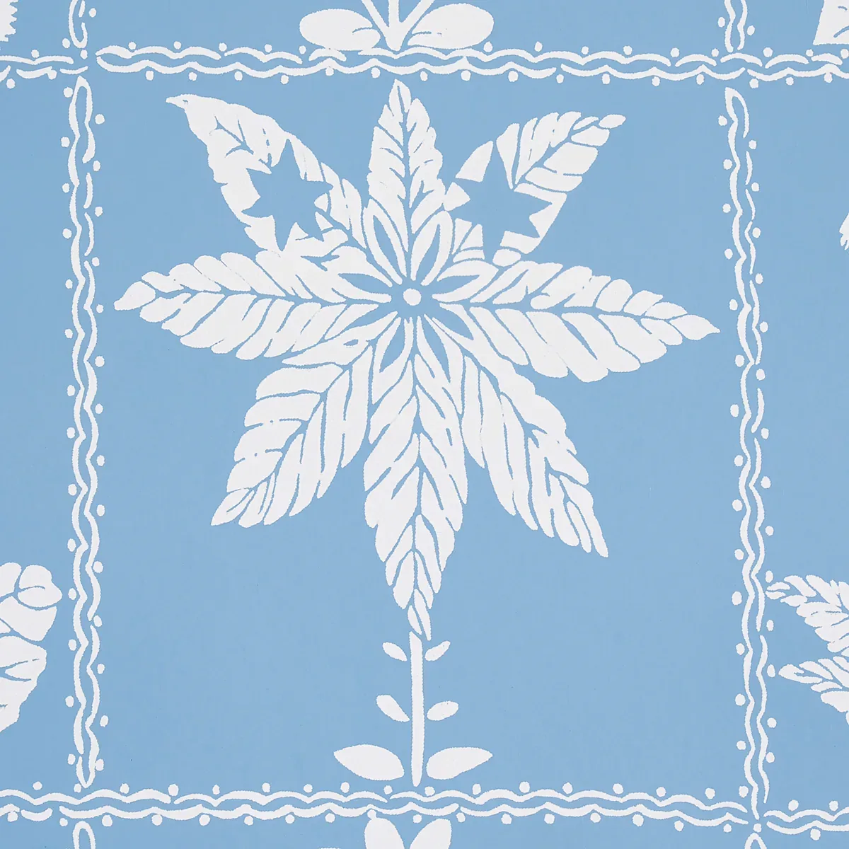 GEORGIA WILDFLOWERS BLUE Schumacher Wallpaper wallpaper - SKU 5014820