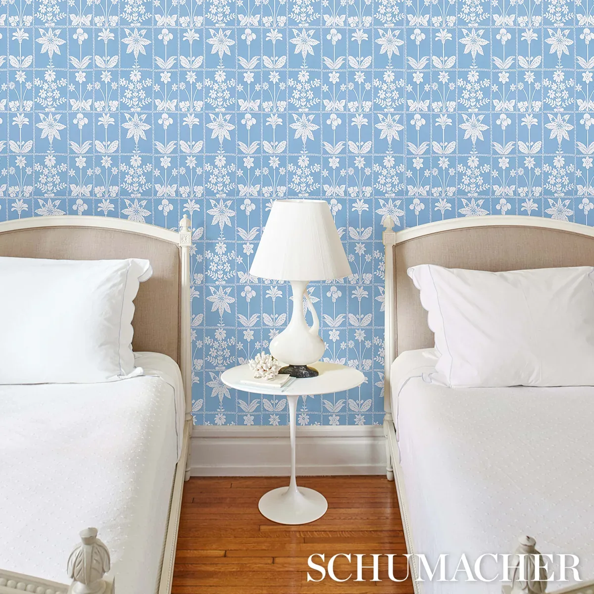 GEORGIA WILDFLOWERS BLUE Schumacher Wallpaper wallpaper - SKU 5014820